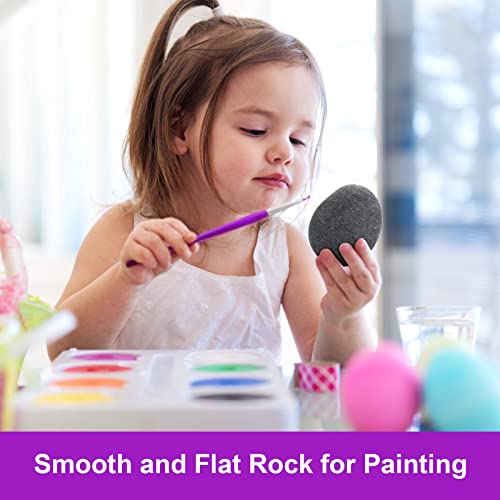 Markdang 40 Pcs Large Rocks for Painting 25pcs 2-3” & 15pcs 3-4” River Rocks for Painting Natural Flat & Smooth Rocks for Painting for Kids & Adult