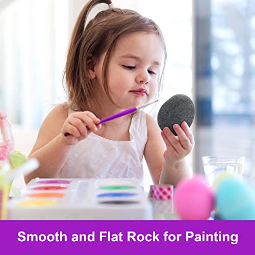 Markdang Rocks for Painting 20 Pcs 2.2-3.2” River Rocks for Paint Rock Natural Flat & Smooth Stones for Painting for Kids & Adult Craft Gift