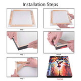 Canvas Stretcher Bars 12x16inch (30.5x40.6cm), DIY Wood Canvas Frame, Easy to Assemble Canvas Frame, Gallery Wrap Oil Frame Kits Canvas Wood LJY&V
