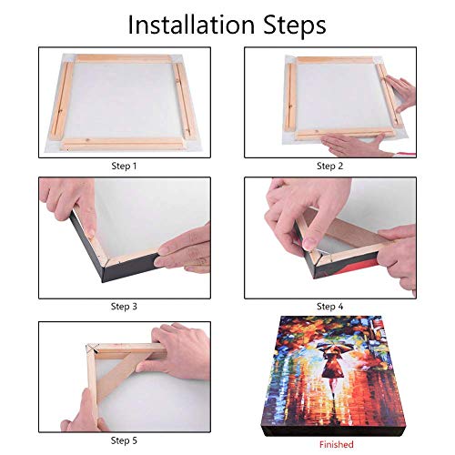 Canvas Stretcher Bars 12x16inch (30.5x40.6cm), DIY Wood Canvas Frame, Easy to Assemble Canvas Frame, Gallery Wrap Oil Frame Kits Canvas Wood - WoodArtSupply