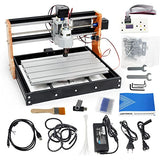RATTMMOTOR Upgrade 3018 PRO CNC Wood Router Machine Kit 3 Axis GRBL DIY Mini CNC Engraver Milling Machine+Offline Controller+Emergency Stop and Limit RATTMMOTOR