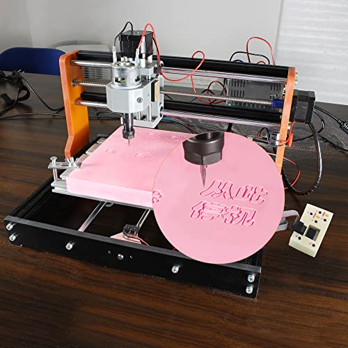 RATTMMOTOR Upgrade 3018 PRO CNC Wood Router Machine Kit 3 Axis GRBL DIY Mini CNC Engraver Milling Machine+Offline Controller+Emergency Stop and Limit RATTMMOTOR
