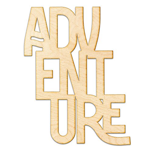 Woodums Adventure Stacked Wood Sign Décor Wall Art for Gallery Wall - Unfinished 19" x 24" - WoodArtSupply