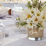 Amosfun 2x1.1'' Wedding Wooden Cutouts Mini Family Wooden Slices Embellishments for DIY Craft Decorations 15pcs Amosfun