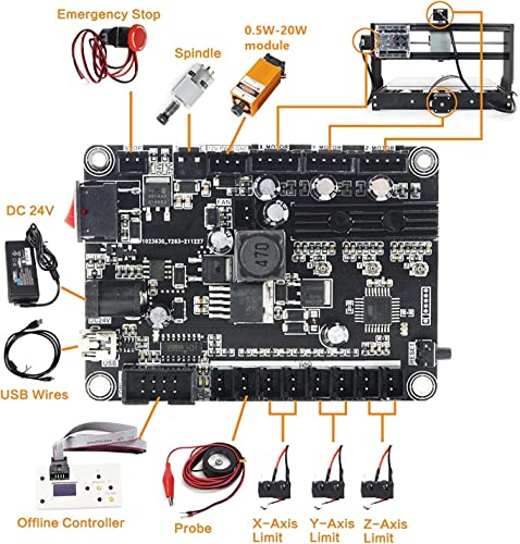 CNCTOPBAOS 1610 PRO Mini CNC Router Kit,3 Axis Desktop GRBL Control DIY Engraver Engraving Machine,Carving Engrave on Acrylic,PVC,PCB,Plastic,Wood - WoodArtSupply