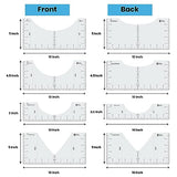 Simply Stocked Tshirt Ruler Guide for Vinyl Alignment - 8 Pcs of PVC T Shirt Rulers to Center Designs for Heat Press with 4 Accessories - 10 Inch Simply Stocked