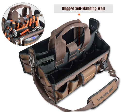 20Pockets Tool tote, Electrician tool bag, HVAC tool bag, Tech tool bag, Open top tool bag, Electrician bag, HVAC bag, Electrical tool bag, Open tool WELKINLAND