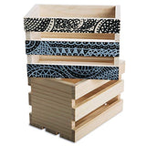 S&S Worldwide Small Pine Crates. Unfinished & Ready To Decorate W/Paint, Stain, Markers, Wood Slats on Sides and Bottom, Ends are Solid Wood. S&S Worldwide