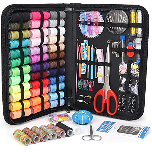 Large Sewing Kit for Adults: YUANHANG Newly Upgraded 251 Pcs Premium Sewing Supplies Set - Complete Sew Kit of Needle and Thread for Beginners - Travel Emergency - Basic Home Hand Sewing Repair Kits