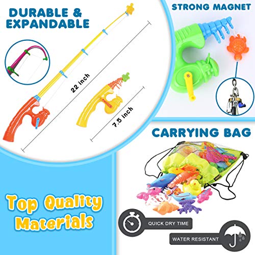 Goody King Magnetic Fishing Game Pool Toys for Kids - Bath Outdoor Indoor Carnival Party Water Table Fish Toys for Kids Age 3 4 5 6 Years Old 2 Goody King