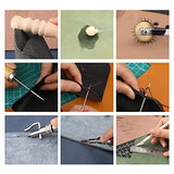 BUTUZE Leather Working Tools, Leather Tool Kit, Practical Leather Craft Kit with Waxed Thread Groover Awl Stitching Punch Hole for Leathercraft BUTUZE