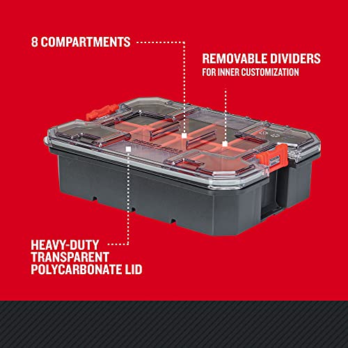 CRAFTSMAN VERSASTACK Storage Organizer, Small Parts Organizer, 8 Compartments, Lid Includes Secure Latch (CMST17827) - WoodArtSupply