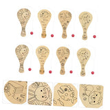 Abaodam 8pcs Graffiti Blank Racket Unfinished Paddle Toy Paddle Party Favor Blank Painting Paddle Toy Paddle with Greek Zapper Indoor Racket Kids Abaodam