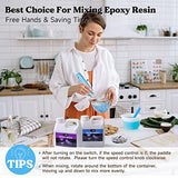 LET'S RESIN Upgraded Resin Mixer Electric, Double Mixing Effect & Speed Control Handheld Epoxy Mixer with Minimizing Bubbles, Rechargeable Resin LET'S RESIN