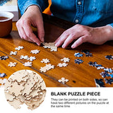 Toddmomy Blank Wooden Puzzle, 100Pcs Unfinished Wooden Puzzle DIY Blank Puzzle Wood Puzzle Pieces for Kids Crafts, Arts, Classroom Activities, Toddmomy