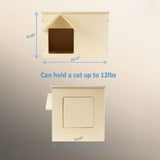 Objoy Outdoor Cat Houses Feral Cat Shelter Wooden Stray Cat Condo Outside Sturdy Waterproof and Insulated with Escape Door (one cat) objoy