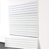 StoreWALL Heavy Duty 4' ft. Slatwall Panels (Set of 4 Panels, Covers 20 sq. ft.) (Brite White Color) StoreWALL