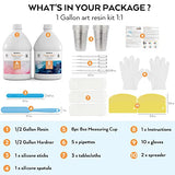 Nicpro 1 Gallon Crystal Clear Epoxy Resin Kit, High Gloss & Bubbles Free Resin Supplies for Art Coating and Casting, Craft DIY, Wood, Tabletop, Bar Nicpro