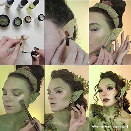 Graftobian Forest Nymph Complete Makeup Kit - Elf Ears with Spirit Gum Adhesive, Luster Face & Elven Body Colors - for Cosplay, Halloween Costumes, &