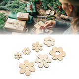 Unfinished Wood, 300 Pieces Unfinished Wood Crafts, Plum Unfinished Wooden Cutouts, Wooden Paint Crafts, Handcraft Grinding Flowers Chip for DIY HERCHR
