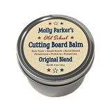 Molly Parker's Old School Cutting Board Balm - Wood Finish - Cutting Board Sealer - Non Toxic - Beeswax - Food Safe - Made in America WoodArtSupply