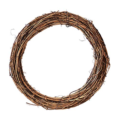 Renococo DIY Crafts Natural Grapevine Wreaths,12/16 Inch Wreath Ring,Rattan Vine Branch Hoop,DIY Rattan Frame,Twig Wreath,DIY Frame,Xmas Wreath, Renococo