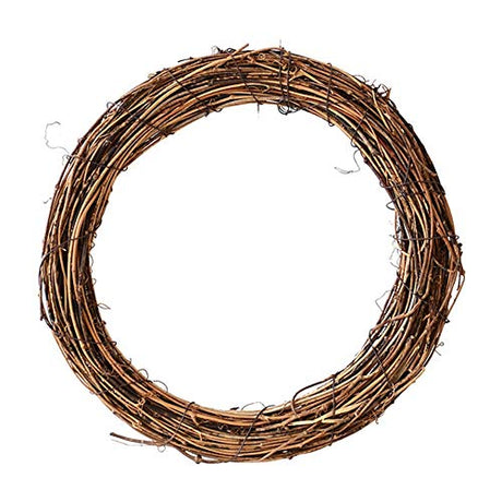 Renococo DIY Crafts Natural Grapevine Wreaths,12/16 Inch Wreath Ring,Rattan Vine Branch Hoop,DIY Rattan Frame,Twig Wreath,DIY Frame,Xmas Wreath, Renococo