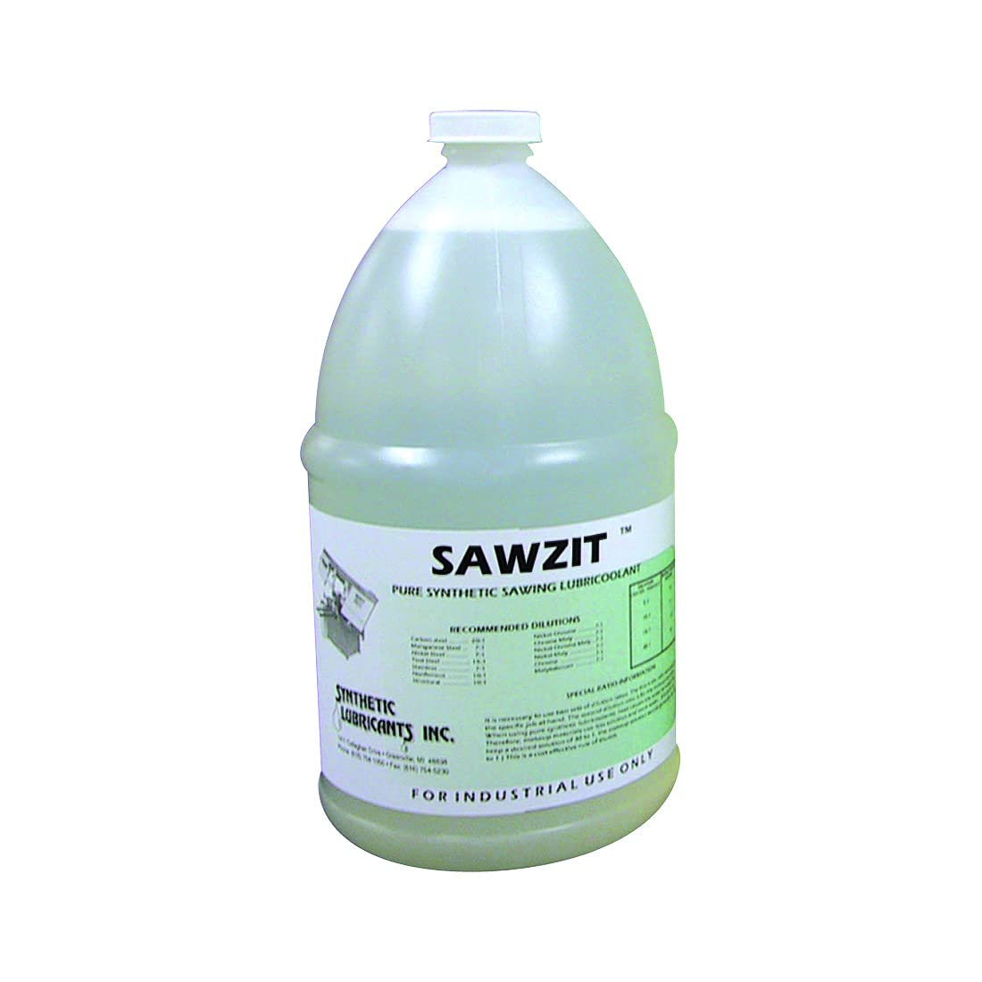 Sawzit, 1 Gallon Pail of Cutting Fluid, Tapping and Tap Fluid is Transparent Pure Synthetic Sawing Lubricoolant for Metalworking – Machining & - WoodArtSupply