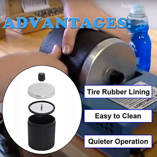 Dpwrrot 3lb Replacement Barrel for Rock Tumbler, Spare Parts-Transparent Barrel for Rock Tumbler (Hobby Barrel) Dpwrrot