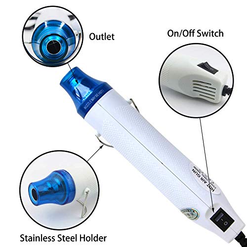 5PCS Bubble Buster Tool for Making Epoxy Glitter Tumblers, Protable Heat Gun for DIY Acrylic Resin Cups Tumblers to Remove Air Bubbles,4Pcs Magic NAIVE BLUE