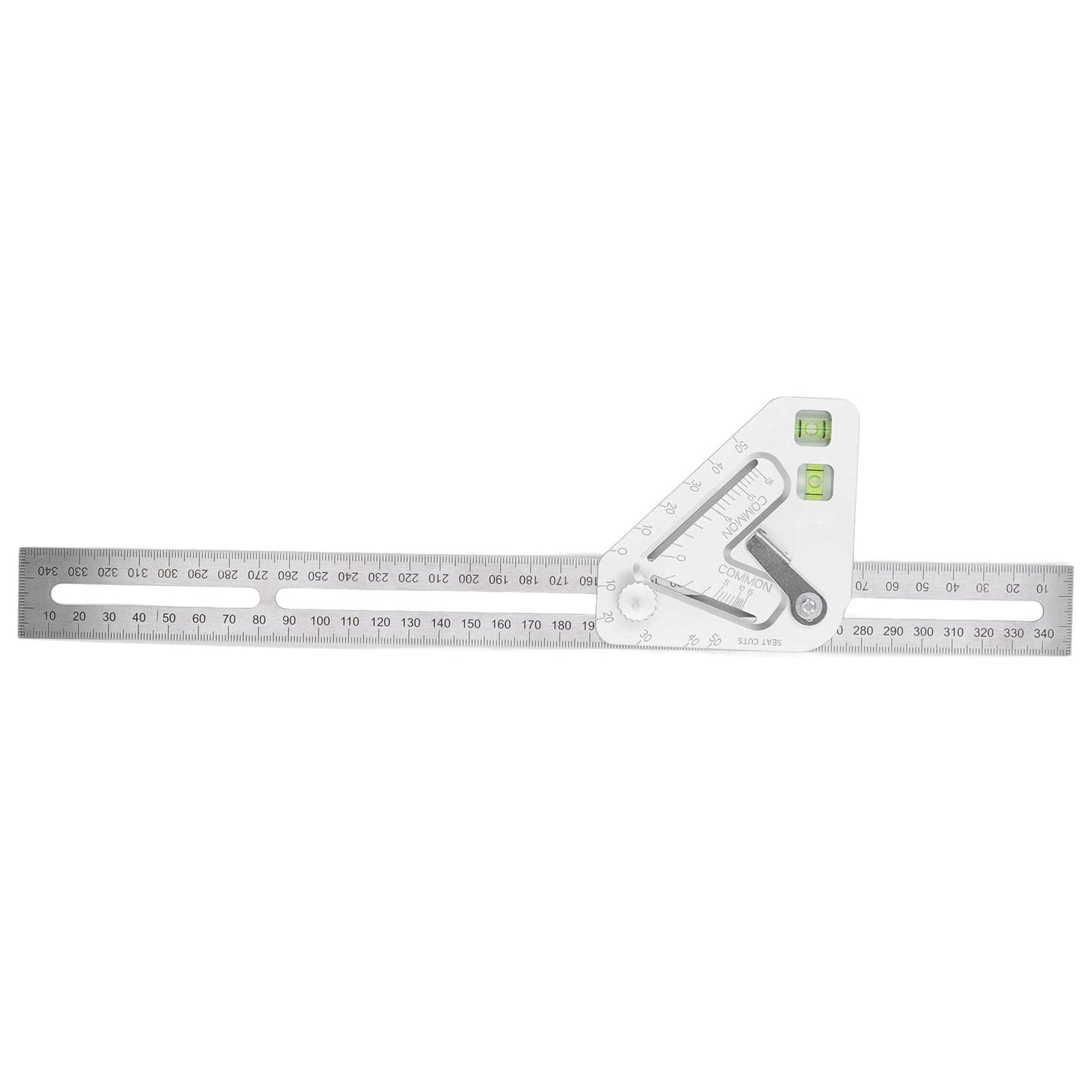 Combination Square with Bubble Level Silver Flexible Woodworking Triangle Ruler Carpentry Tools FTVOGUE