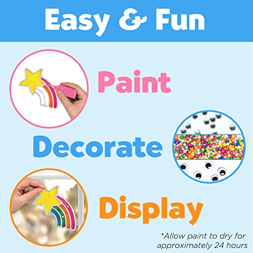 Creativity for Kids Easy Sparkle Window Art Kit - Paint and Decorate 7 DIY Suncatchers, Arts and Crafts for Kids Ages 6-8+, Activities for Kids, Creativity for Kids