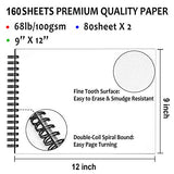 Shuttle Art Drawing Kit and Sketch Pad Bundle, Set of 103 Pack Drawing Kit +160 Sheets Sketch Pad Shuttle Art