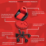 Traxion 2-700 ProGear Mobile Rolling Gear Seat W/Equipment Tray and Five All-Terrain 5" Casters Traxion