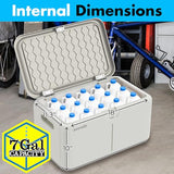 SereneLife Lockable Storage Box, 7 Gallon Capacity Storage Trunk with Combination Lock, Locking Container Bin for Organization SereneLife