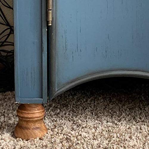 decorluxes Unfinished Bun Feet for Furniture Set of 4 Kallax Legs Short Table Legs Couch Sofa Coffee Table Legs Dresser Legs Set of 4 Bun Feet - No