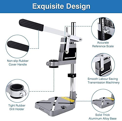 GOTOTOP Drill Press,Adjustable Desktop Drill Stand,Rotary Tool Holder,Universal Bench Clamp Workbench Repair Tool,Multifunctional Rotary Tool