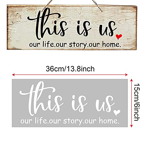 CZONG 21 Pieces Letter Stencils for Painting on Wood Canvas Laser Cut Painting Stencil - Large Alphabet Welcome Calligraphy Font Suitable for Home CZONG