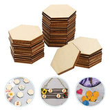 Decoraciones para Salas De Casa Hexagon 50Pcs Wooden Hexagon Pieces Unfinished Hexagon Cutout Christmas DIY Craft Supplies Decorations Ornaments 60MM Milisten