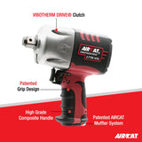 AIRCAT Pneumatic Tools 1778-VXL 3/4-Inch Vibrotherm Drive Composite Impact Wrench : Ergonomic Impact Wrench : Compact & Low Weight Pneumatic Power AIRCAT