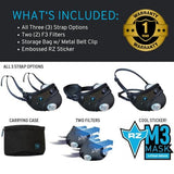 RZ Mask - M3 Mesh Mask - Internationally Patented 3-Strap Design - Woodworking, Landscaping, DIY, Dust, Pollen - M/L/XL (Fits Most) RZ Mask