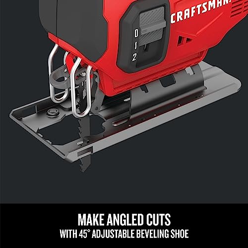 CRAFTSMAN V20 Cordless Jig Saw, 3 Orbital Settings, Up to 2,500 SPM, Bare Tool Only (CMCS600B)