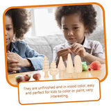 Operitacx 5pcs Toys for Kids Kid Toy Kids Toys Toy's for Kids Toy for Kids Wooden Mini Tree DIY Trees DIY Supplies Unfinished Wood Christmas Trees Operitacx