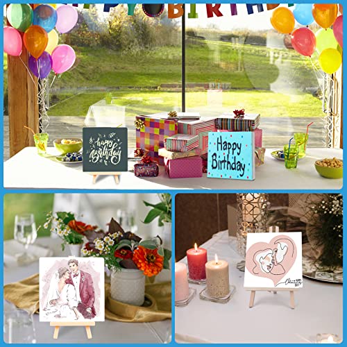 ESRICH Mini Canvases for Painting, 5x5In Canvas in Bulk 18Pack, 2/5In Profile Small Square Canvas, Blank Canvases are Great for School Projects and ESRICH