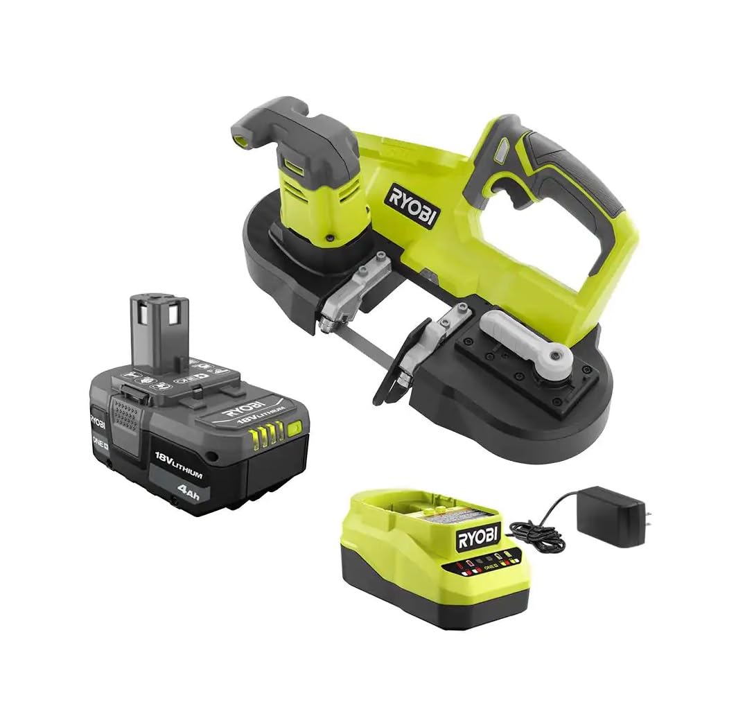Ryobi 18V Cordless 2-1/2 in. Compact Band Saw Kit with (1) Battery and 18V Charger - P590K1 - Bulk Packaging Ryobi