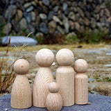 TOYANDONA 5pcs Hand-Painted Puppet Toys Unfinished Wooden Figures Wooden Peg Doll People Little Wooden Pegs Kids Dolls Kidcraft Playset Unfinished TOYANDONA