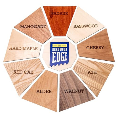 The Hardwood Edge Walnut Hardwood Planks - 2-Pack Walnut Wood for Unfinished Wood Crafts - 1/8’’ (3mm) 100% Pure Hardwood - Laser Engraving Blanks -