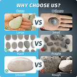 DALTACK 15PCS Large Rocks,Natural River Flat Rocks for Painting, 2"-3" Inches Stones for Arts & Craftingt DALTACK