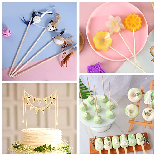 150 Pcs Dowel Rods, 1/8 x 12 Inch Wooden Dowels Craft Wood Sticks Unfinished Natural Bamboo Dowling Rods for Crafts and DIYers WSICSE