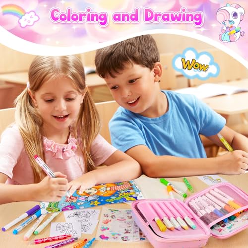 CGBOOM Scented Markers Set with Cute Pencil Case for Kids, 40